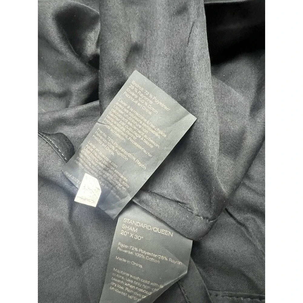 Donna Karan Black Onyx Full/Queen Duvet Cover + 2 Standard Shams + 2 Euro Shams